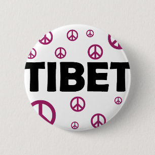 Bóton Redondo 5.08cm Paz em Tibet