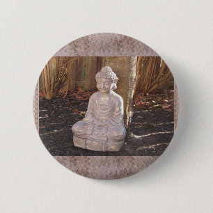 Bóton Redondo 5.08cm Paz espiritual budista do ídolo da estátua de