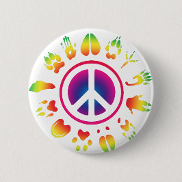 Bóton Redondo 5.08cm paz peludo