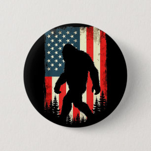 Bóton Redondo 5.08cm Pé grande usa bandeira patriótica quatro de julho