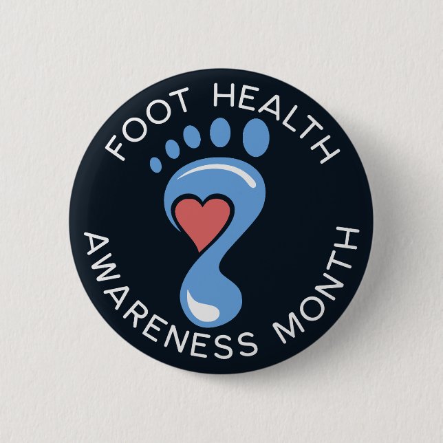Bóton Redondo 5.08cm Pé Health Awarness Month Sticker (Frente)