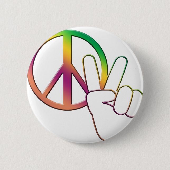 Bóton Redondo 5.08cm Peace-02 (Frente)