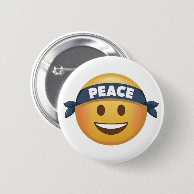 Bóton Redondo 5.08cm Peace Emoji (Frente & Verso)
