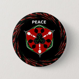 Bóton Redondo 5.08cm "Peace: with Shield Emblem" Art Impressão