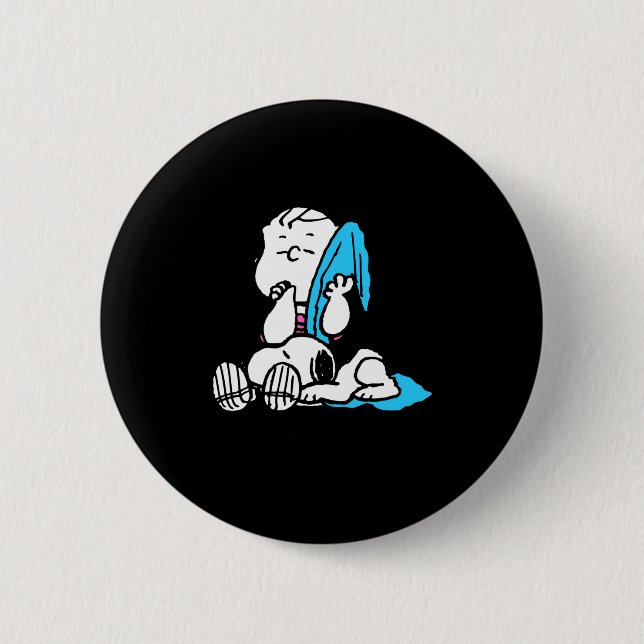 Bóton Redondo 5.08cm Peanuts Linus T Shirt  (Frente)
