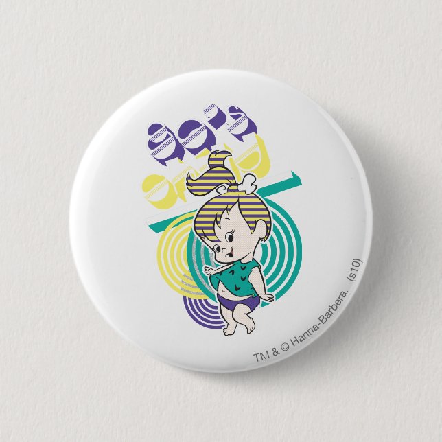 Bóton Redondo 5.08cm PEBBLES™ anos 80 Child (Frente)