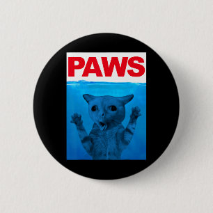 Bóton Redondo 5.08cm Peças De Gato Memória Humor Gatinho Engraçado Pata