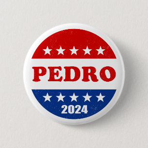 Bóton Redondo 5.08cm Pedro Eleitor Button 2024 Eleições EUA