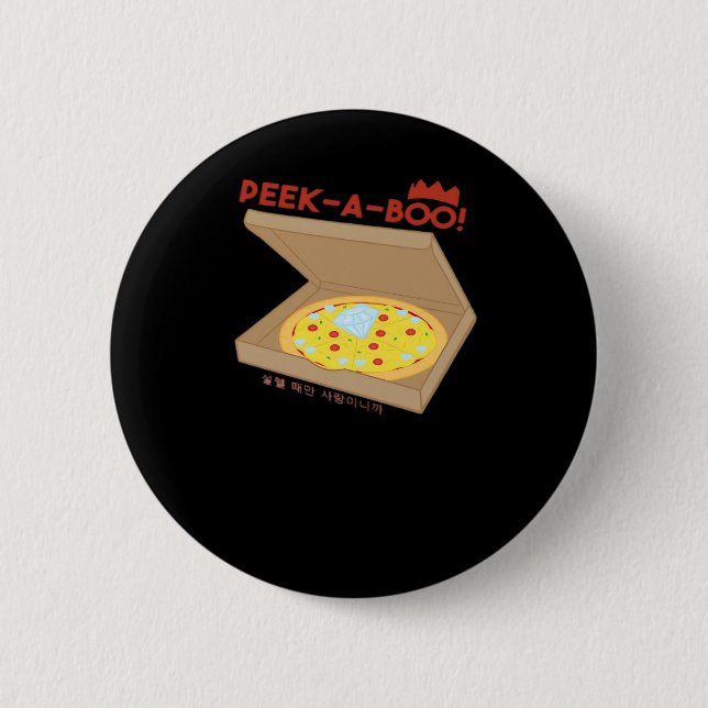 Bóton Redondo 5.08cm Peekabo Basic & Funny Design (Frente)