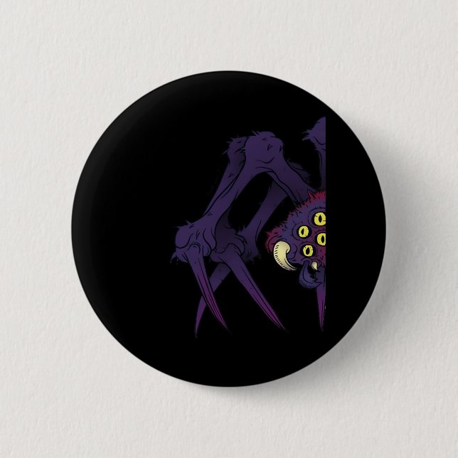 Bóton Redondo 5.08cm Peekabo Spider (Frente)