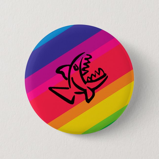 Bóton Redondo 5.08cm Peixe-arco-íris (Frente)