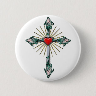 Bóton Redondo 5.08cm Peixe-Cruzado