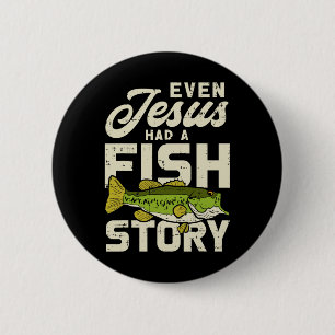 Bóton Redondo 5.08cm Peixe Jesus História Pescador Deus Cristo Pescaria