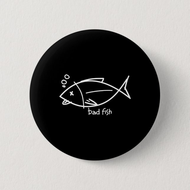 Bóton Redondo 5.08cm Peixe Ruim (Frente)