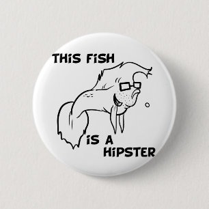 Bóton Redondo 5.08cm Peixes do hipster
