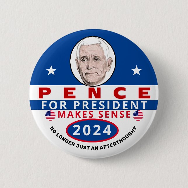 Bóton Redondo 5.08cm Pence para o Presidente 2024 (Frente)
