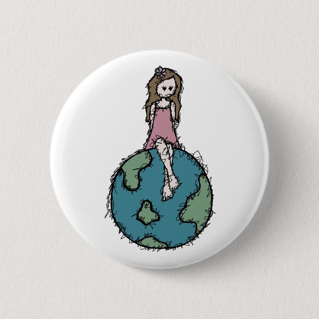 Bóton Redondo 5.08cm Pense a mudança (Frente)