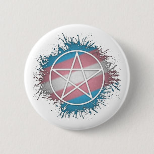 Bóton Redondo 5.08cm Pentacle do Transgender