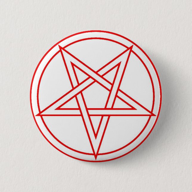 Bóton Redondo 5.08cm Pentacle invertido vermelho (Frente)