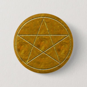 Bóton Redondo 5.08cm Pentacle no ouro