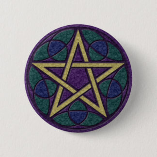 Bóton Redondo 5.08cm Pentacle roxo Triquetra