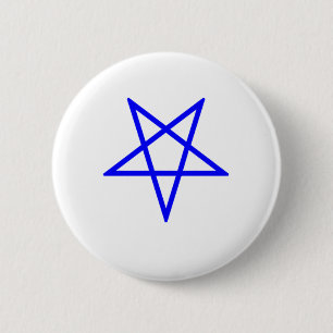 Bóton Redondo 5.08cm Pentagram azul invertido