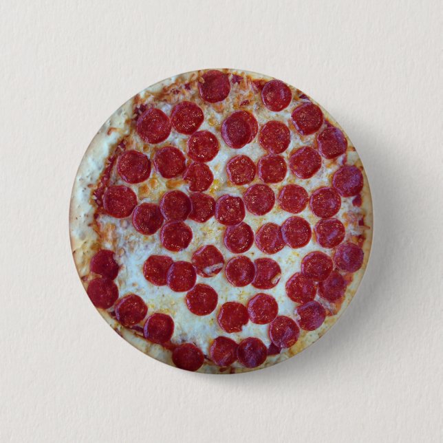 Bóton Redondo 5.08cm Pepperoni Pizza (Frente)