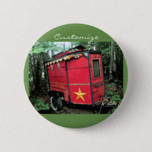 Bóton Redondo 5.08cm Pequena caravana cigana personalizada