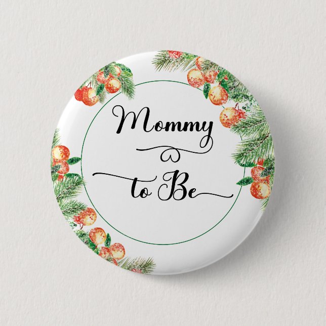 Bóton Redondo 5.08cm Pequeno Citrus Laranja Mãe para Ser Botão (Frente)