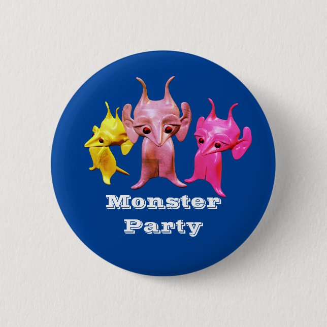 Bóton Redondo 5.08cm Pequenos marcianos, personalizados para crianças. (Frente)