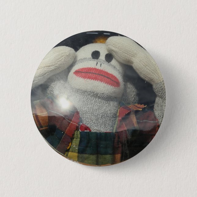 Bóton Redondo 5.08cm Perdido no macaco do espaço (Frente)