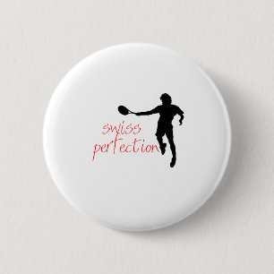Bóton Redondo 5.08cm Perfeição do suíço do Tshirt de Federer