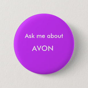 Bóton Redondo 5.08cm Pergunte-me sobre, AVON
