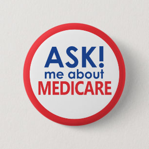 Bóton Redondo 5.08cm Pergunte-me sobre Medicare