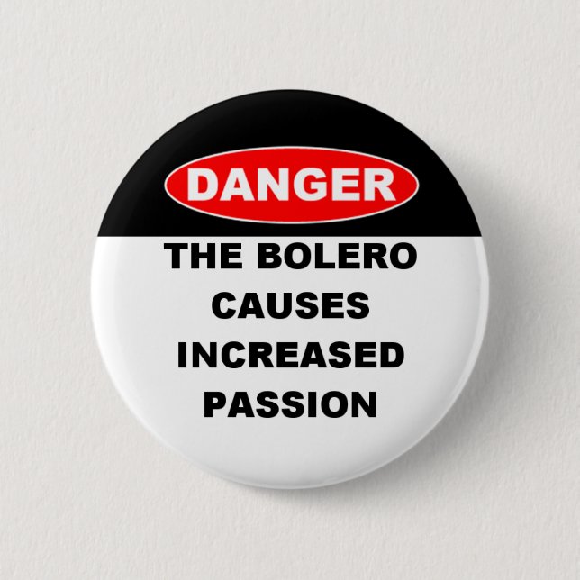 Bóton Redondo 5.08cm Perigos de botões do bolero (Frente)