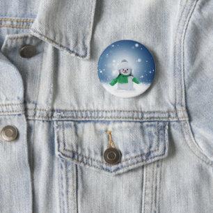 Bóton Redondo 5.08cm Personagem adorável de boneco de neve de Natal do