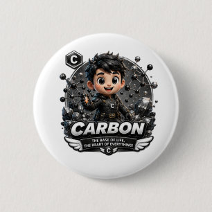 Bóton Redondo 5.08cm Personagem de Carbono ATOMIVRA