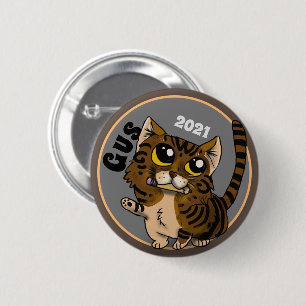 Bóton Redondo 5.08cm Personalização de Cat do Estudo Útil