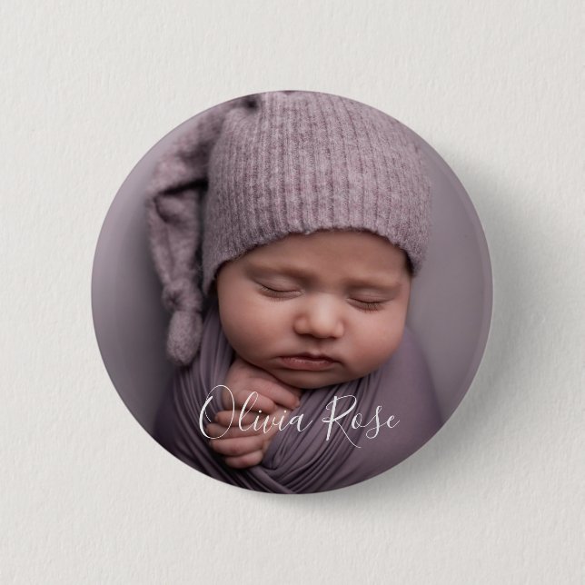 Bóton Redondo 5.08cm Personalizado com Foto e Texto (Frente)