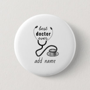 Bóton Redondo 5.08cm Personalizado Melhor Médico de Todos os Tempos Gra