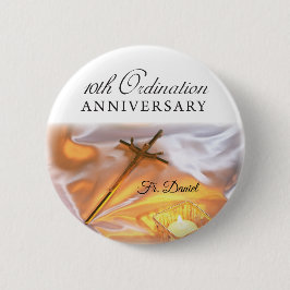 Bóton Redondo 5.08cm Personalizar, 10º Aniversário da Ordenação, Cross