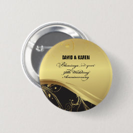 Bóton Redondo 5.08cm Personalizar, 50º Aniversário de Casamento Religio
