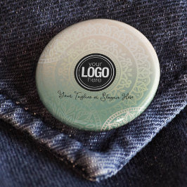 Bóton Redondo 5.08cm Personalizar logotipo de empresa | Ioga Verde Eleg