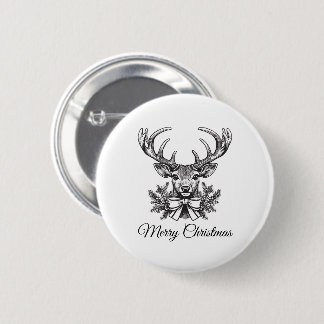 Bóton Redondo 5.08cm Personalized Christmas Button–Custom Seasonal Pin