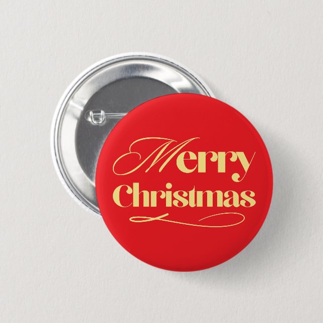 Bóton Redondo 5.08cm Personalized Christmas Button–Custom Seasonal Pin (Frente & Verso)
