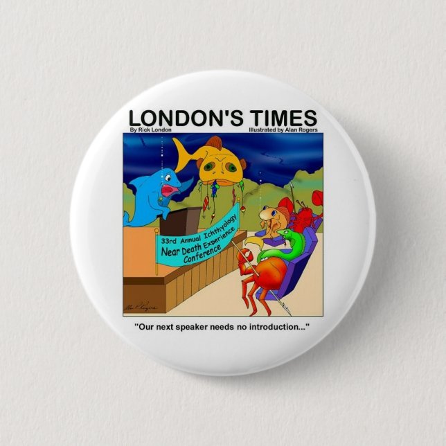 Bóton Redondo 5.08cm Perto da Morte Experimente Presentes e Camisetas d (Frente)