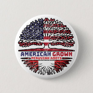 Bóton Redondo 5.08cm Peru: EUA, América do Peru, Estados Unidos