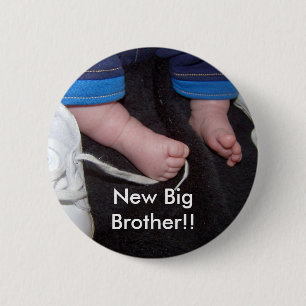 Bóton Redondo 5.08cm Pés do bebê, big brother novo!!
