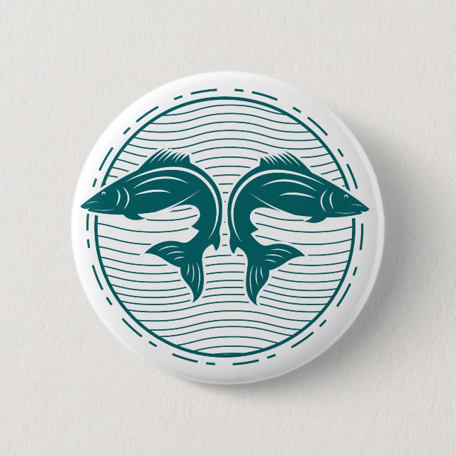 Bóton Redondo 5.08cm Pesca de Verão Engraçado (Frente)