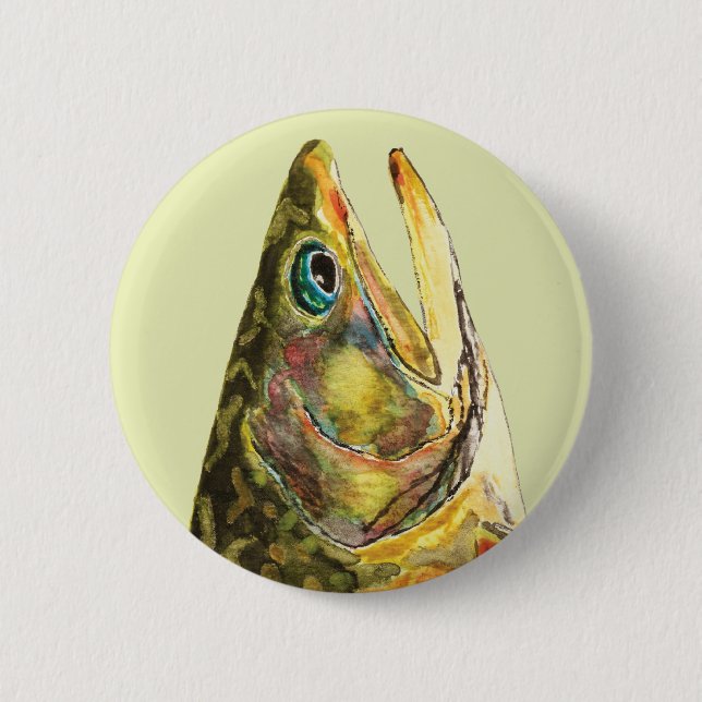Bóton Redondo 5.08cm Pescador Brook Trout (Frente)